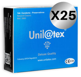 UNILATEX - PRESERVATIVOS  NATURALES 144 UDS X 25 UDS